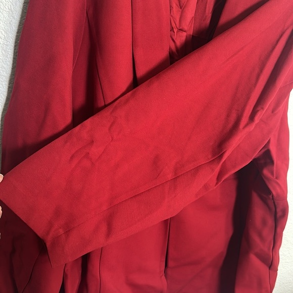 Torrid Studio Luxe Ponte Peplum Red Blazer Nylon Blend Womens Plus Size 6X - Picture 5 of 15